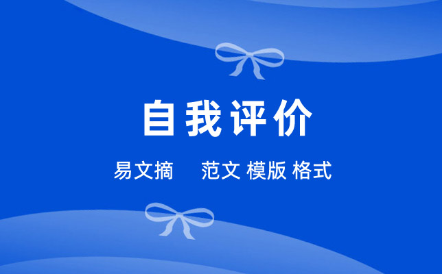 自我评价