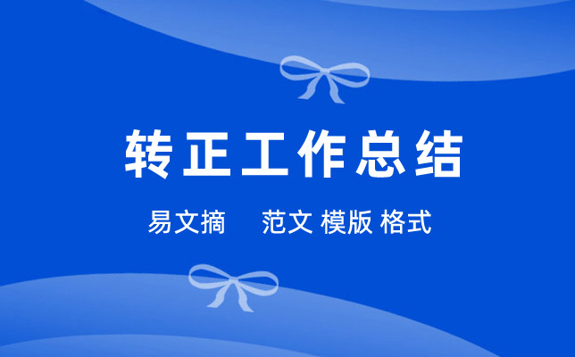 转正工作总结